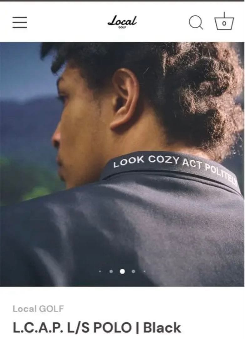 【完売品】Local GOLF L.C.A.P. L/S POLO Black