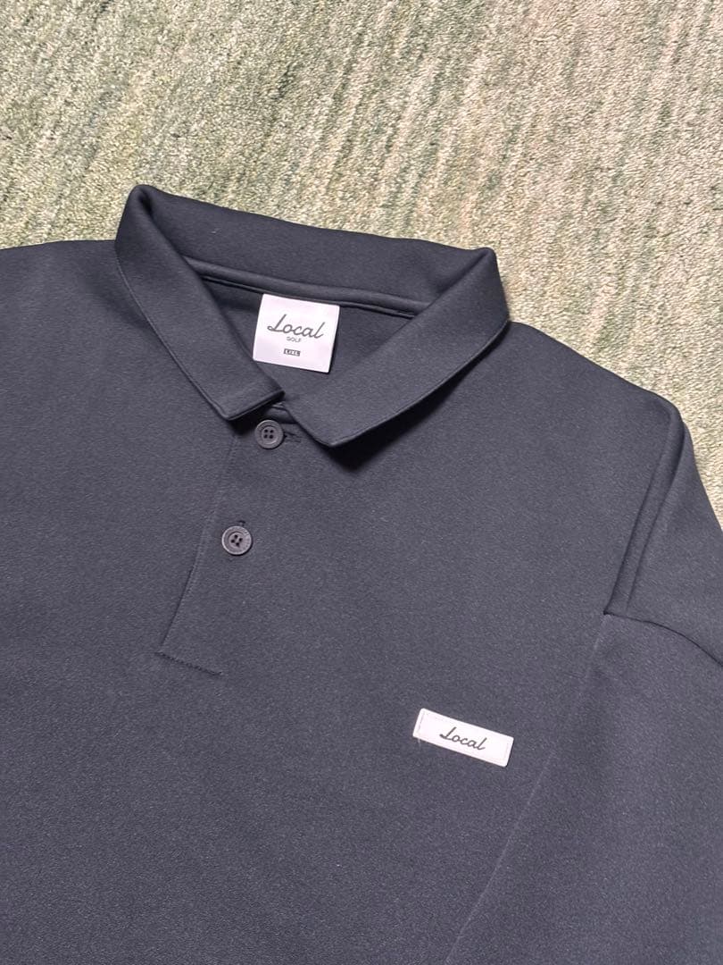 【完売品】Local GOLF L.C.A.P. L/S POLO Black