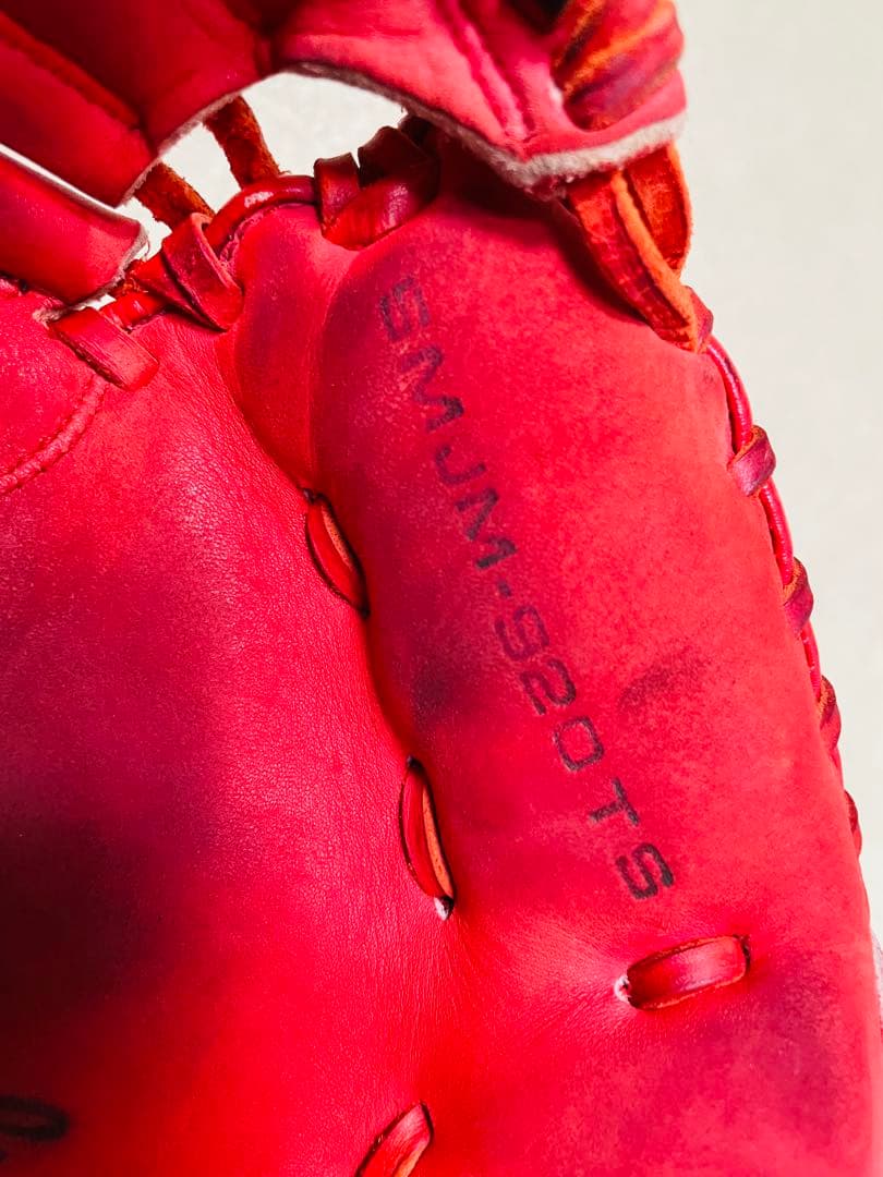 美品✨SSK キャッチャーミット 軟式 右投げ 赤 即戦力 レッド エスエスケー