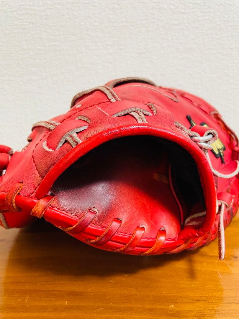 美品✨SSK キャッチャーミット 軟式 右投げ 赤 即戦力 レッド エスエスケー