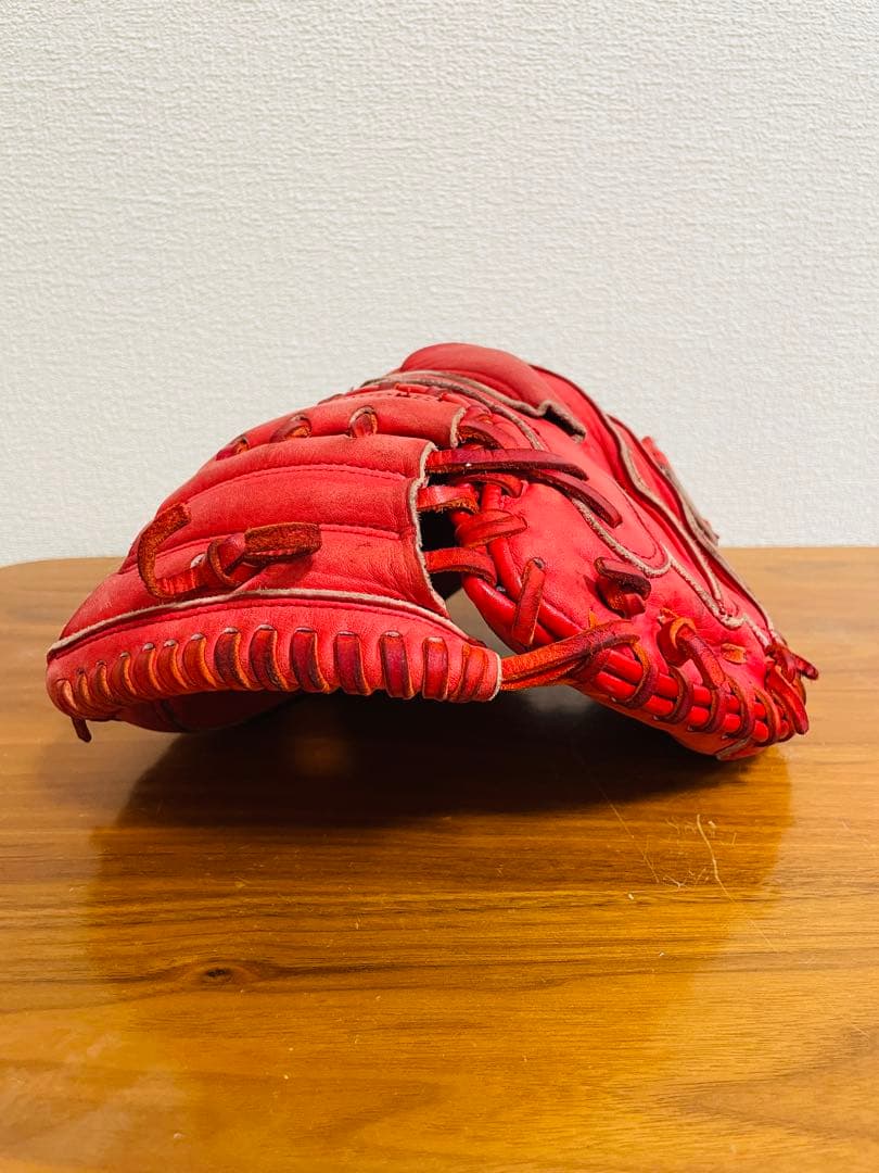 美品✨SSK キャッチャーミット 軟式 右投げ 赤 即戦力 レッド エスエスケー