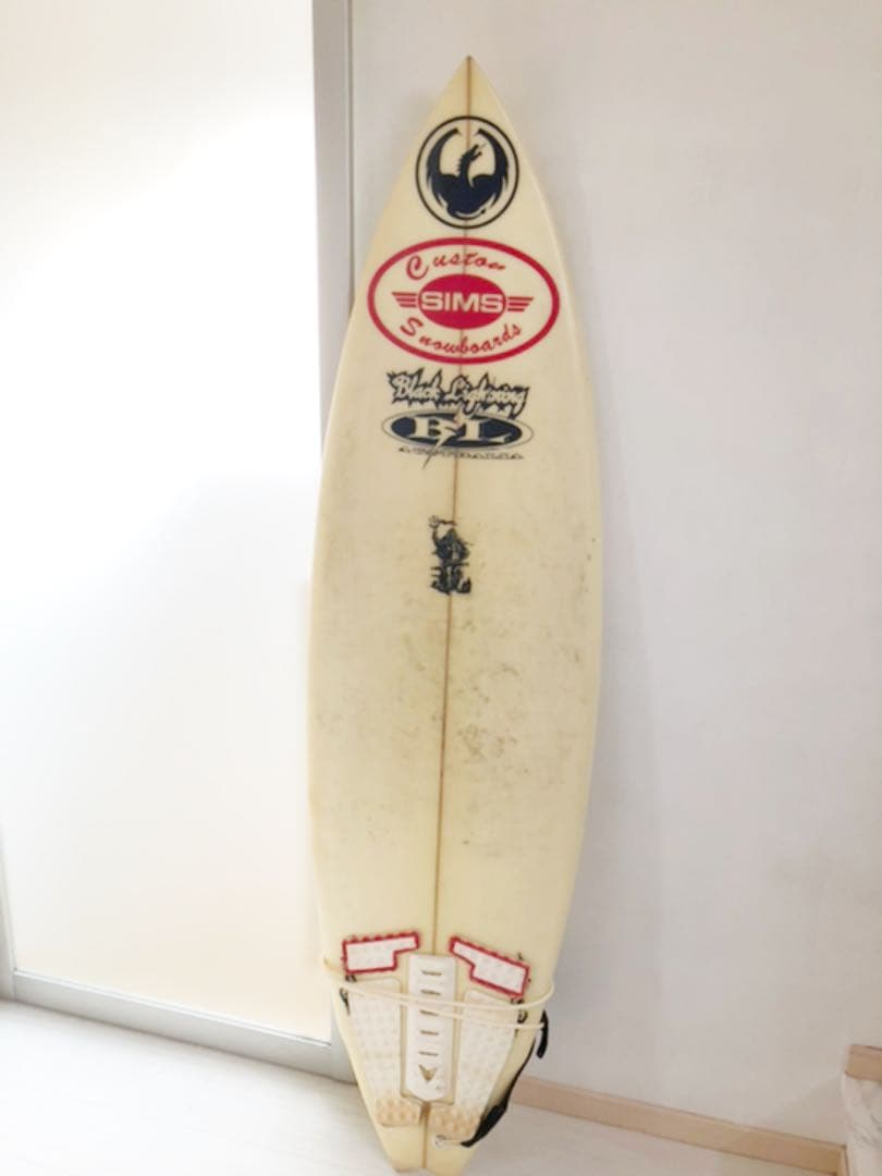 中古　ブラックライトニング　サーフボード　ビギナー向け