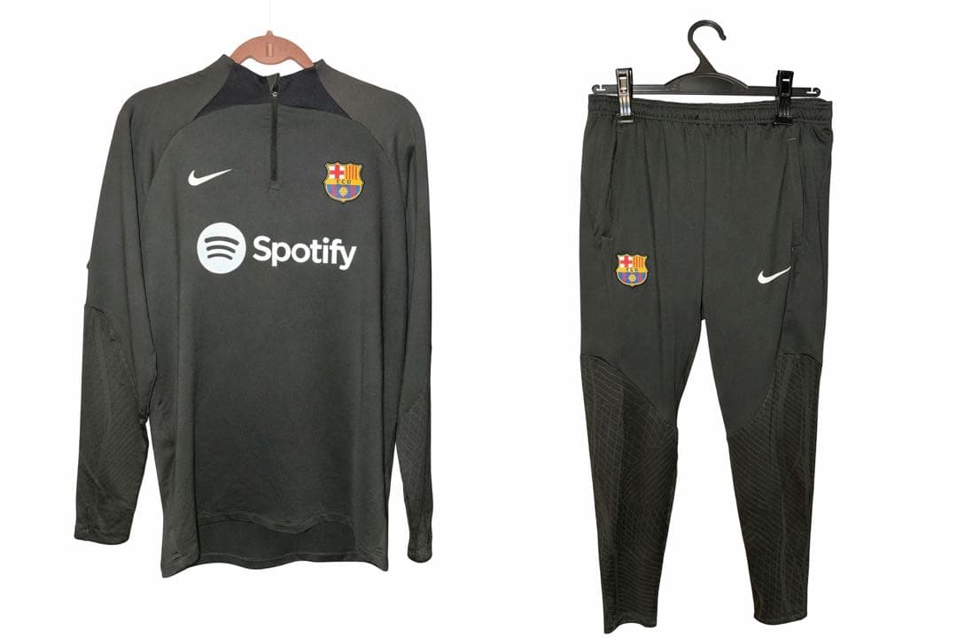 美品 ナイキFC バルセロナ トレーニングウェア ドリルトップ オリーブ