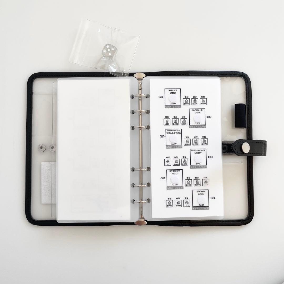 早い者勝ち　韓国　貯金　アクリルバインダー　カバー　リフィル　モノポリー　pvc