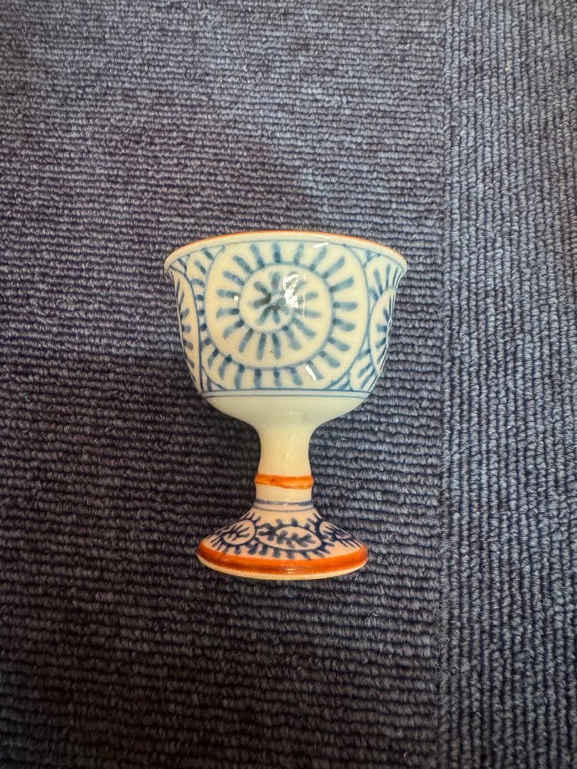 2007 其泉　染付白鷺文皿1客　蛸唐草文高台盃1客　未使用