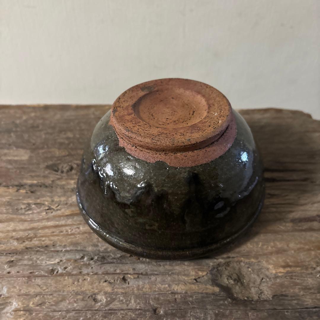 古い平清水片口　酒器　アンティーク　骨董　黒釉　 古美術　白洲正子　検:李朝