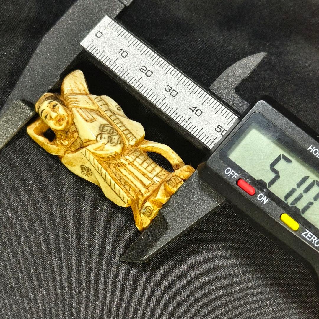 江戸根付 和骨董 縞模様天然素材 在銘 作家物 古美術 蒐集家放出 アンティーク