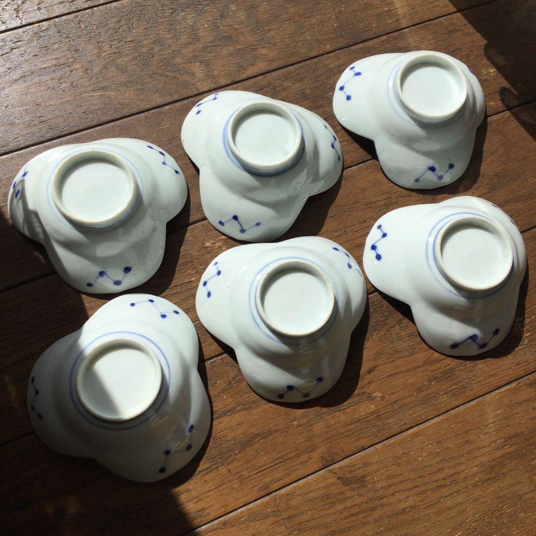 昭和初期　大正末期　骨董　手書き　食器　小皿　６枚