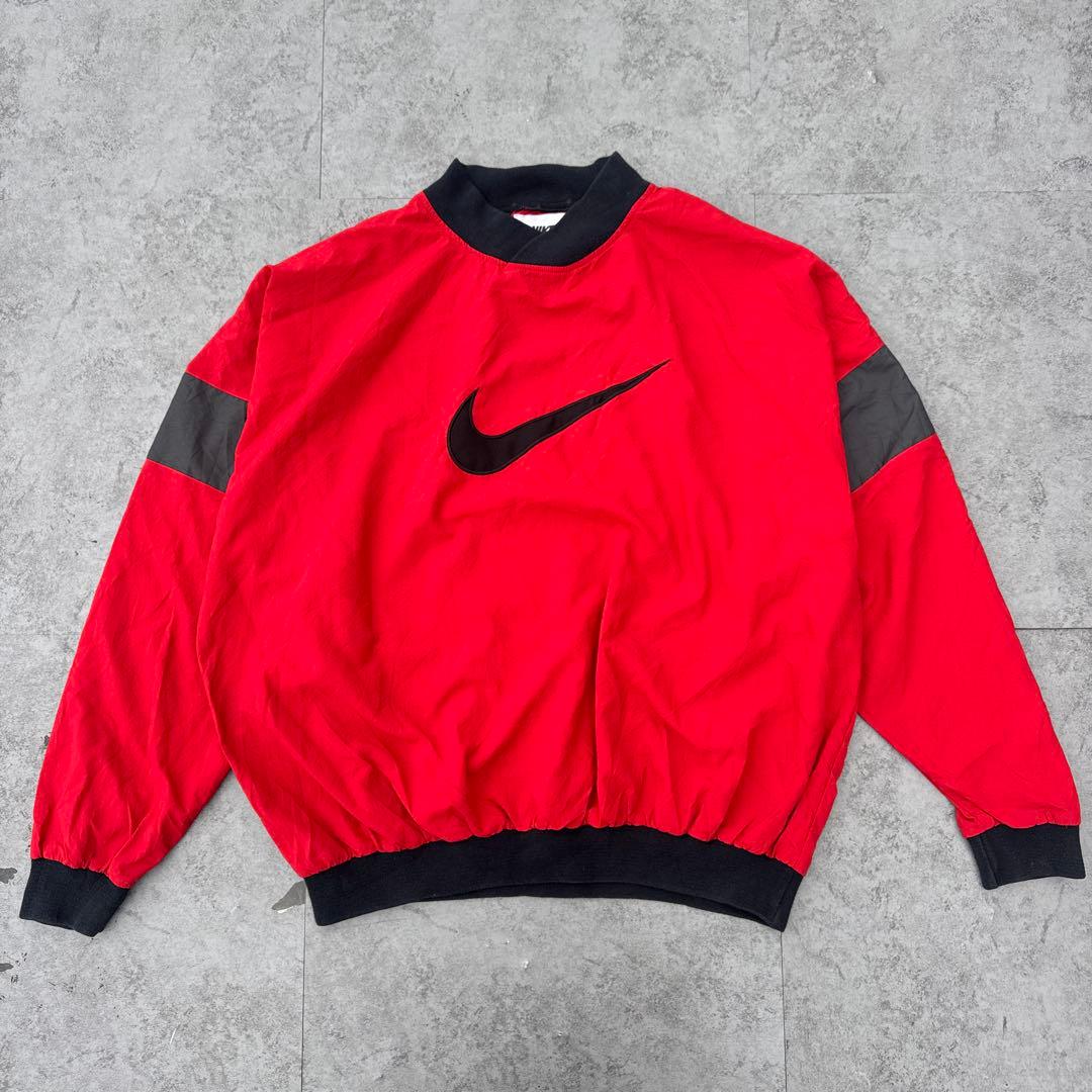 NIKE 90s プルオーバー ナイロン ビックロゴ XLレッド