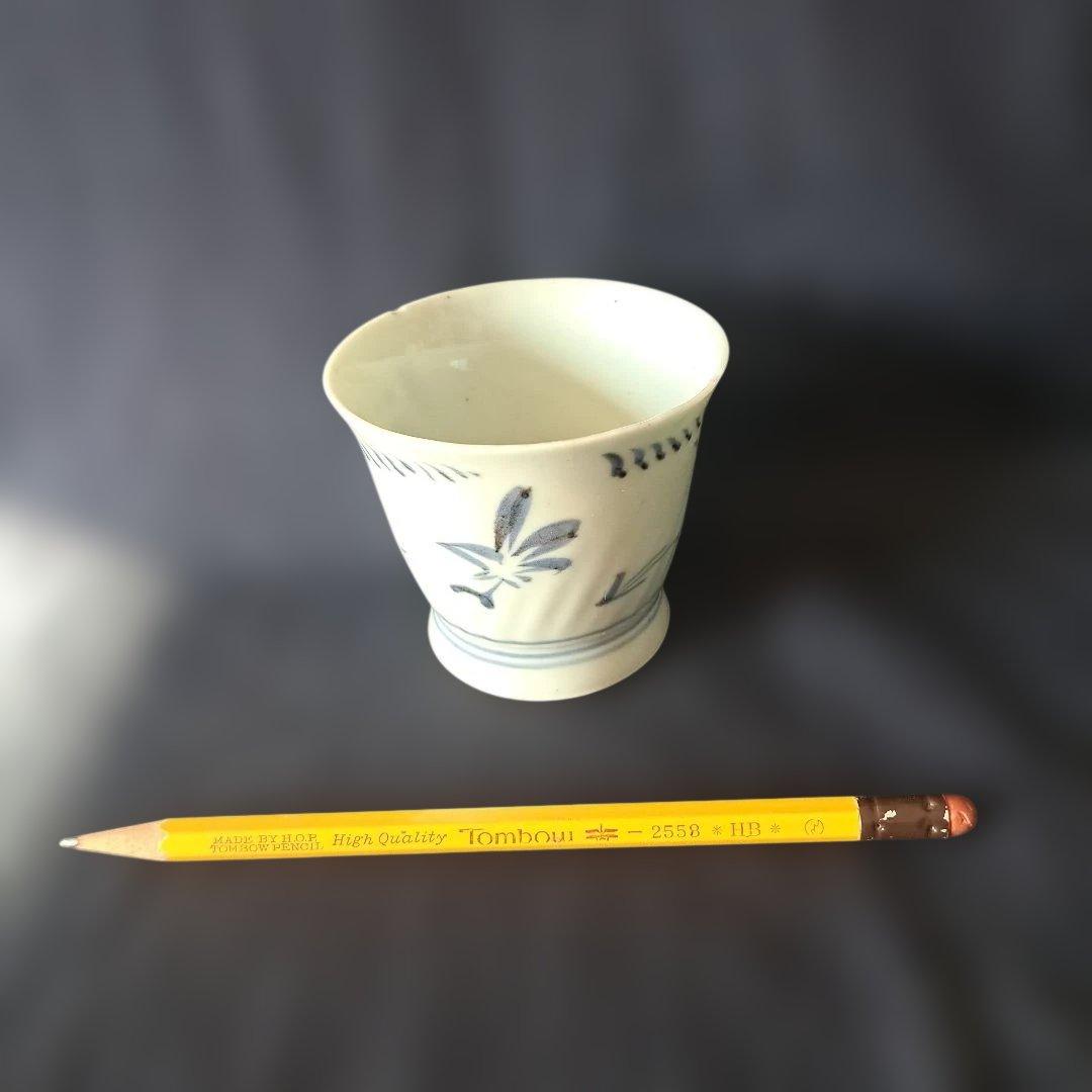 「400年前のロマン！ 初期伊万里 蕎麦ちょこ」 染付猪口(直径8cm) 骨董ア