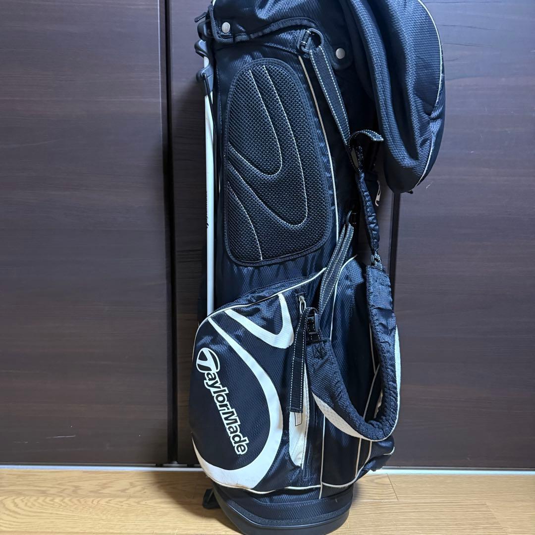 TaylorMade キャディバッグ ゴルフバッグ スタンド式 黒/白