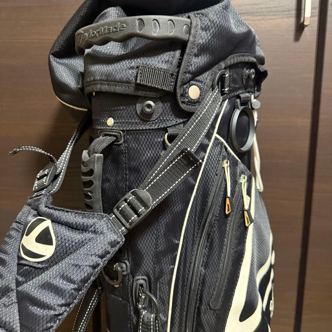 TaylorMade キャディバッグ ゴルフバッグ スタンド式 黒/白