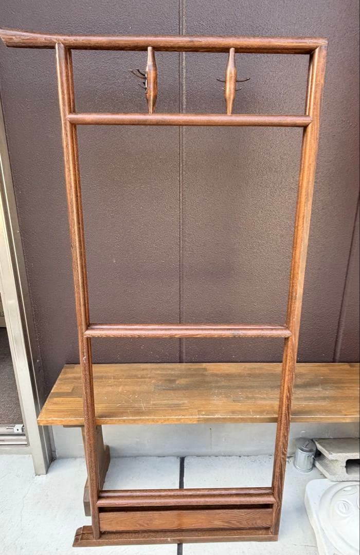 木製 衣桁 いこう 静岡特産高級家具 ヴィンテージ