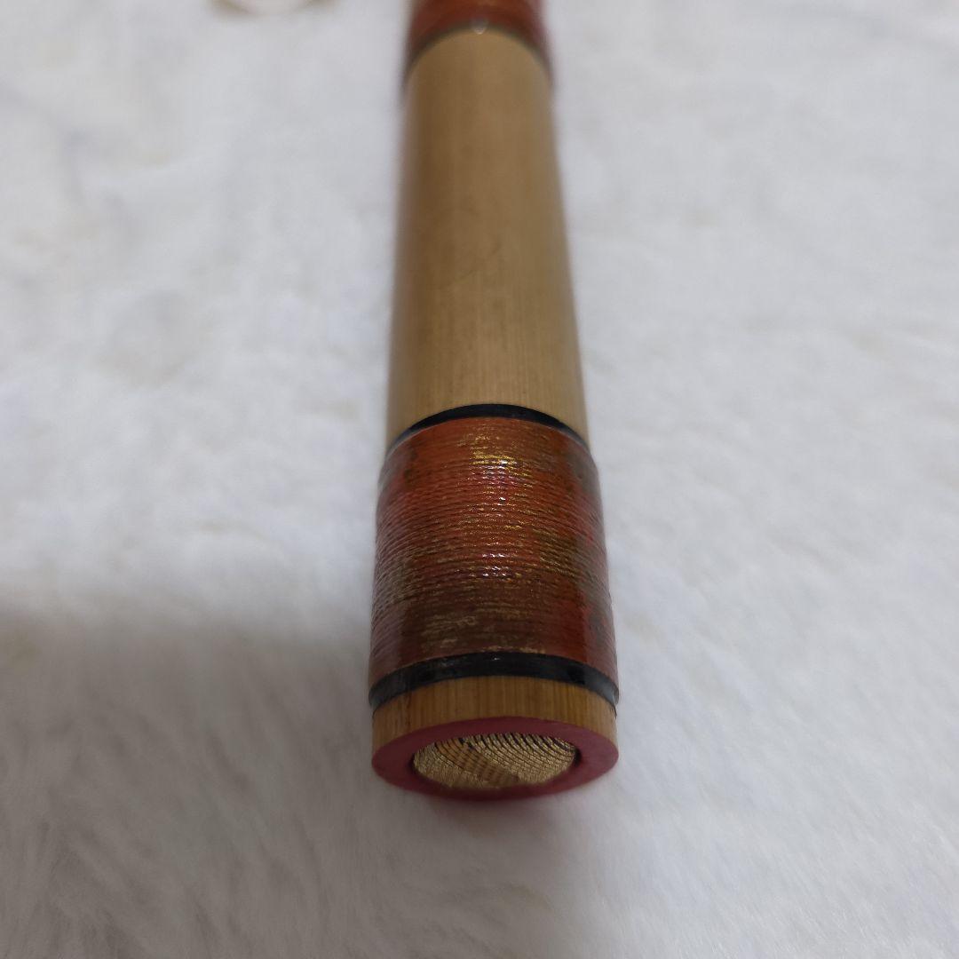 石見神楽を奏でる篠笛　父の手作り　竹製 篠笛 6穴 ナチュラルカラー