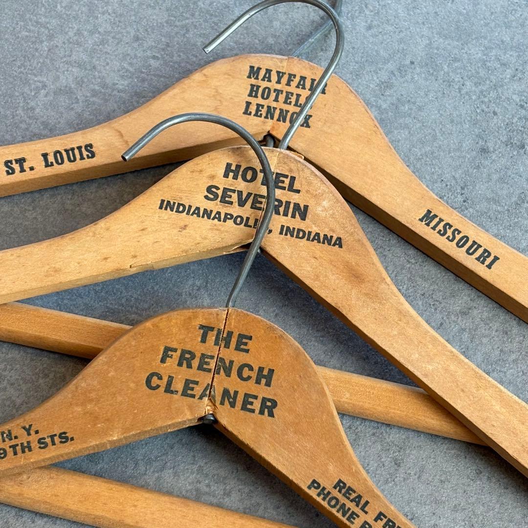 ビンテージ ウッド ハンガー 木製 アメリカ アンティーク