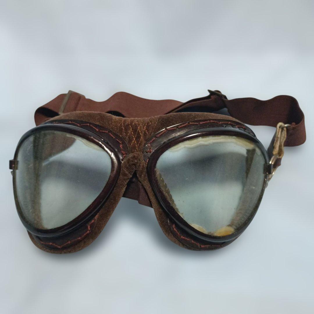 日本海軍冬用飛行帽と飛行眼鏡（実物)