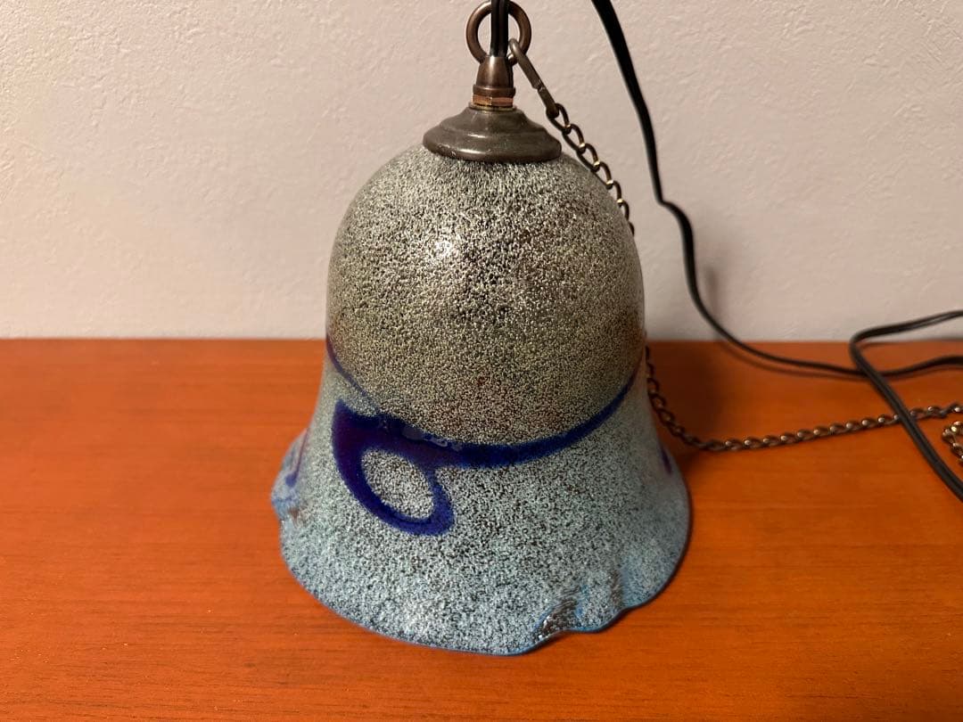 稲嶺盛吉作　琉球ガラス　ランプ