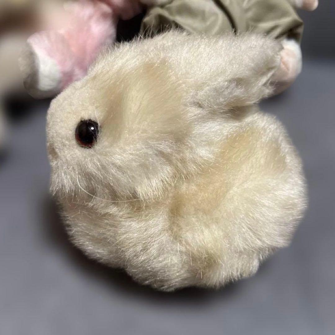 昭和レトロ　ぬいぐるみ4点　うさぎさん2匹/ぶたさん/おさるさん