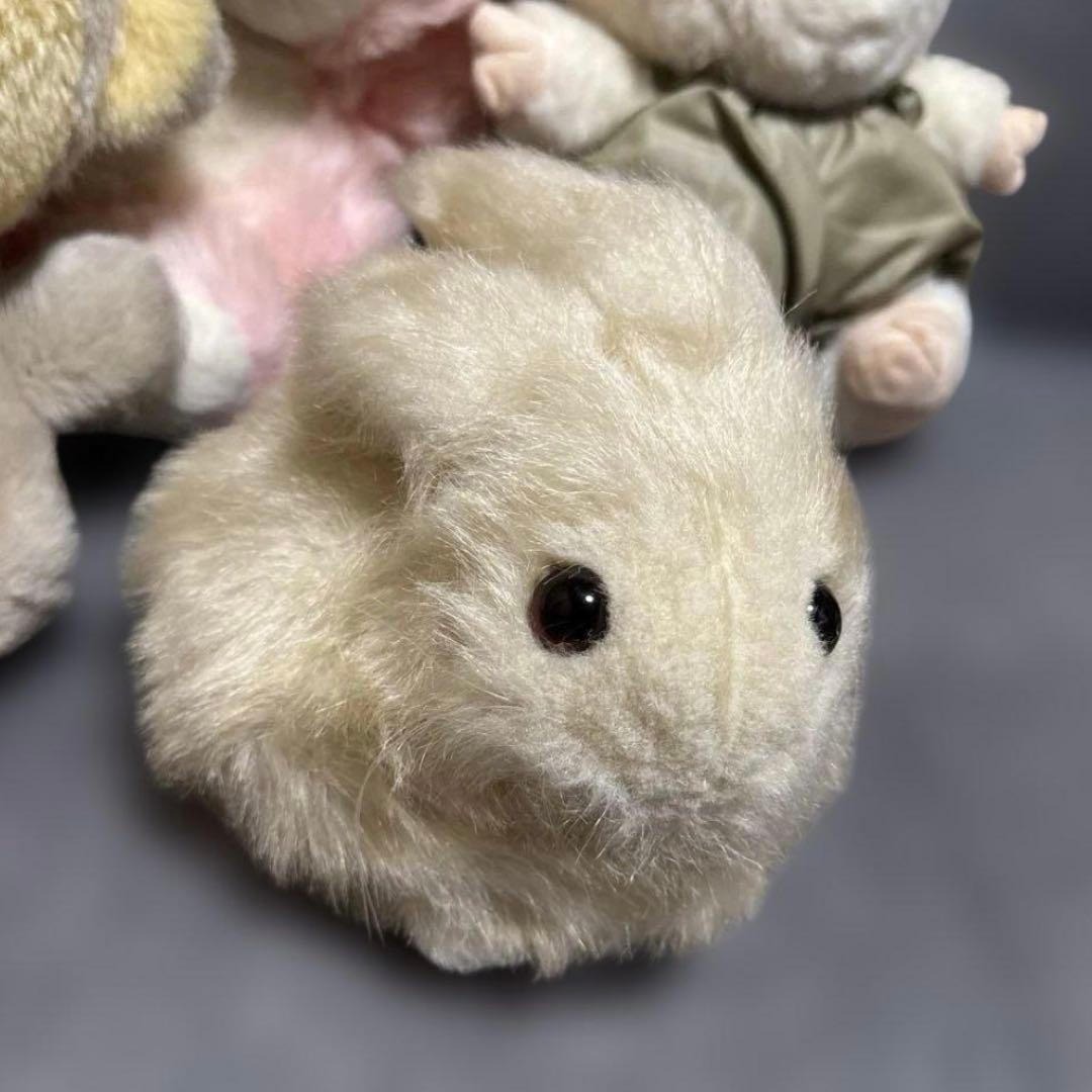 昭和レトロ　ぬいぐるみ4点　うさぎさん2匹/ぶたさん/おさるさん