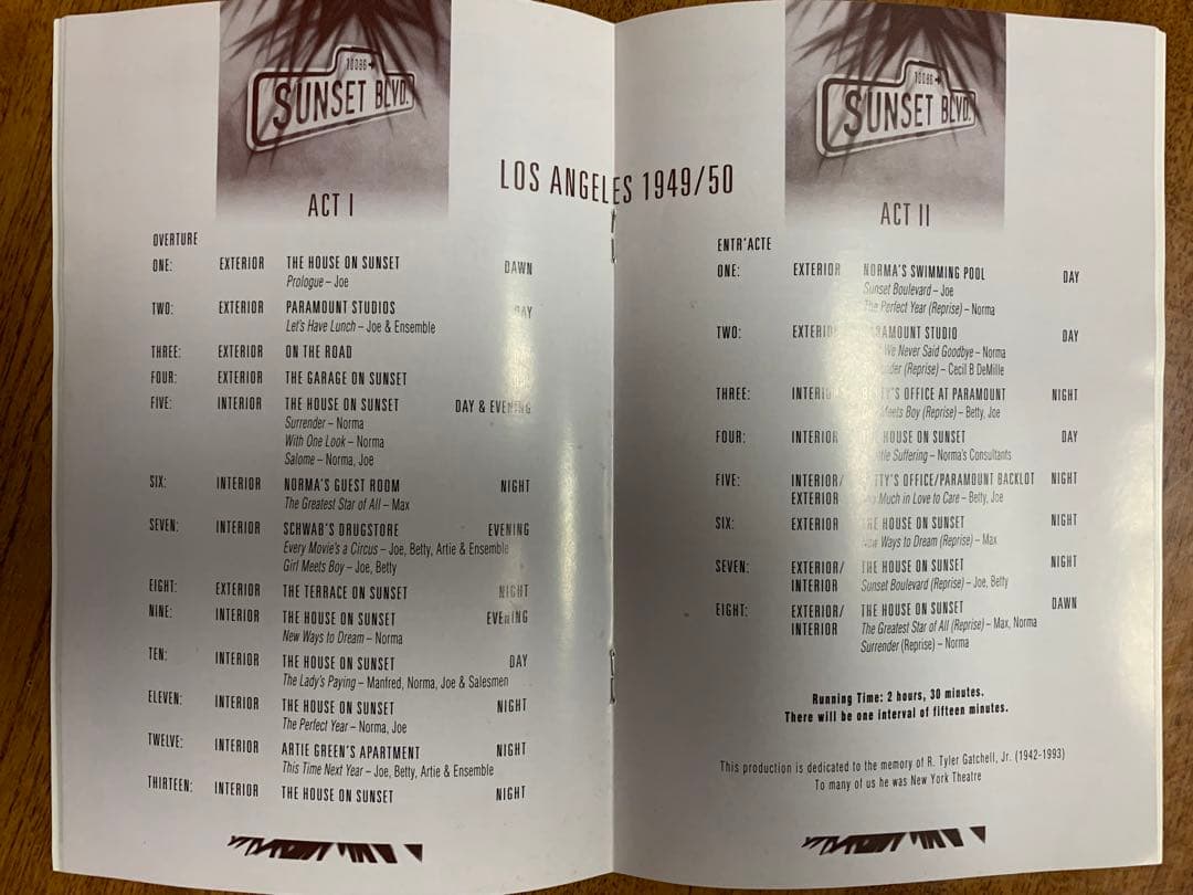 入手不可能！ミュージカル＂サンセット大通り＂世界初演プログラム