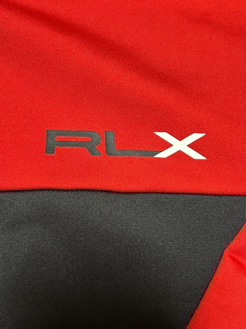 ラルフローレンRLX＊フルジップジャージジャケットBLACK✖️RED/S試着のみ