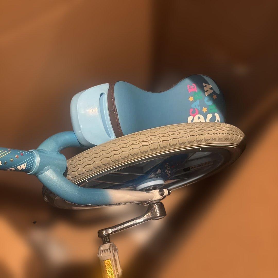ブリヂストンスケアクロウ 子供用 一輪車 ライトブルー16インチ