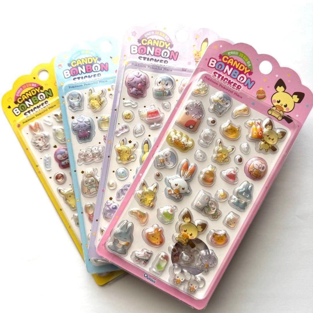 【韓国限定】ポケピース 3D立体シール 140枚 新品未開封 ポケモン