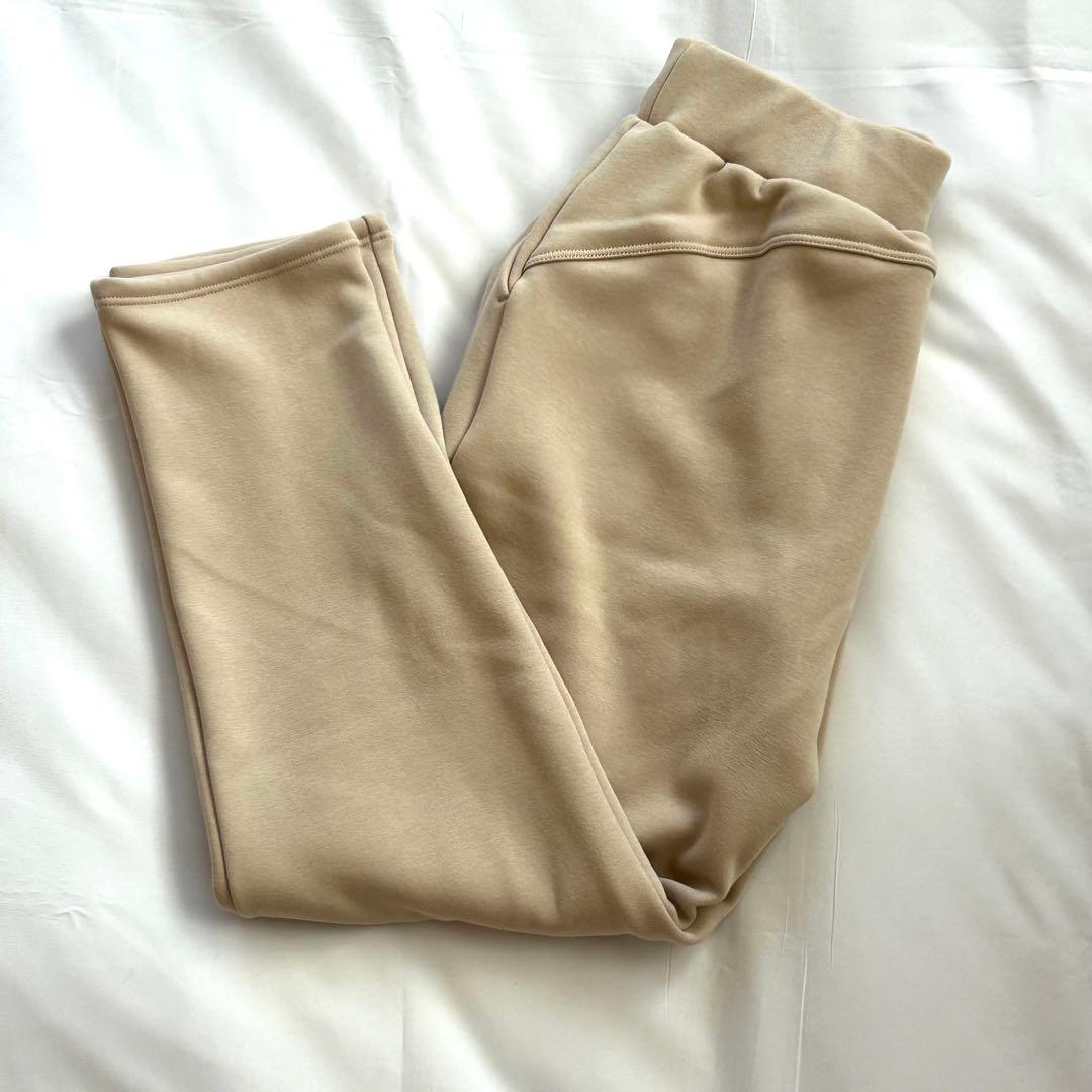 Chacott チャコット 裏起毛テーパードパンツ ベージュ M