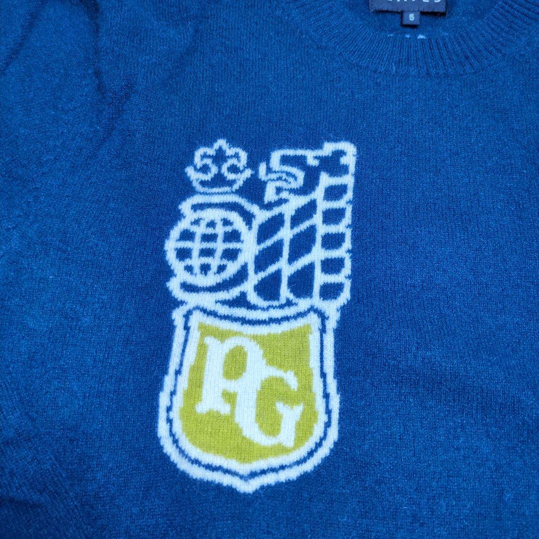 パーリーゲイツカシミヤPGロゴ ネイビーセーター