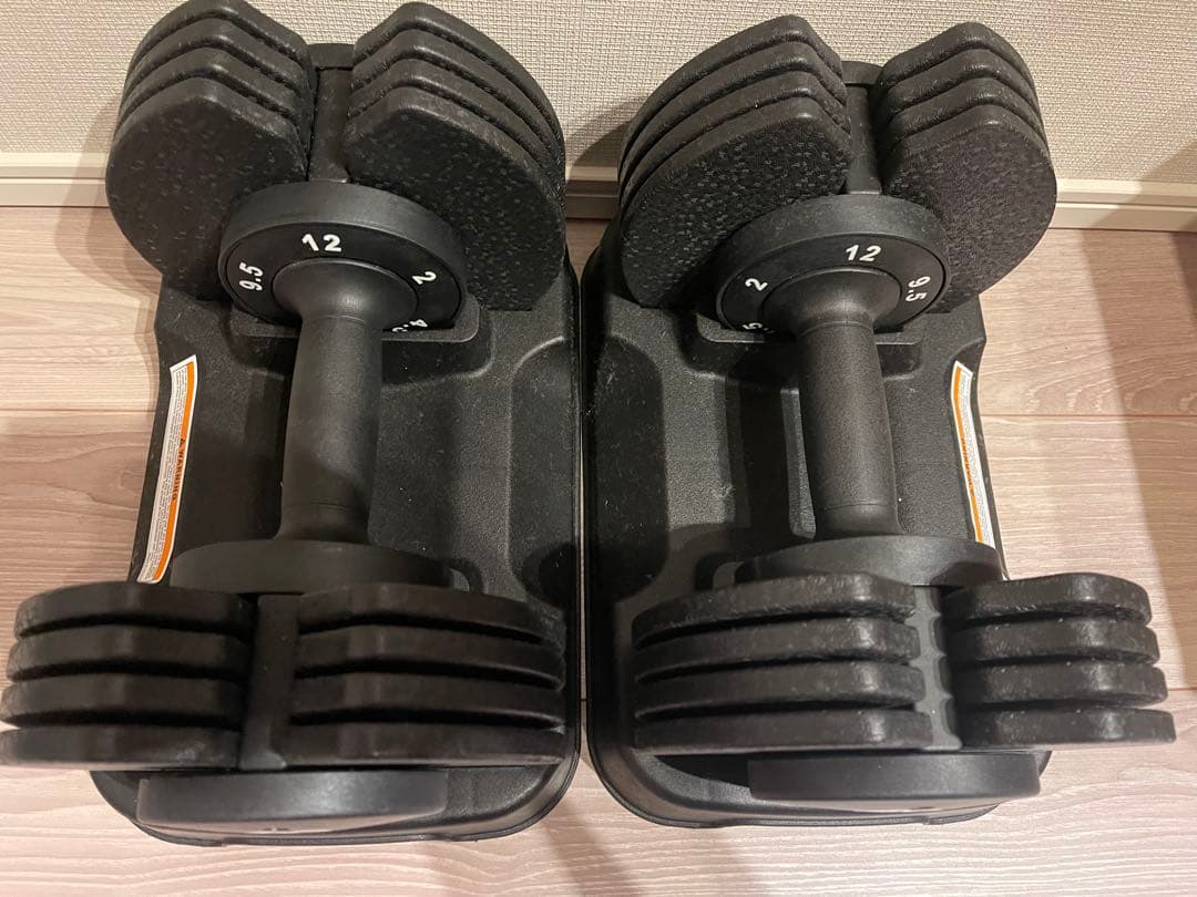 ✨良品✨MOJEER ダンベル　可変式アジャスタブルダンベル　2-12㎏×2個