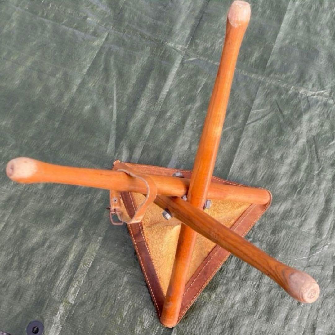 【米国直輸入】本革☆サンサチェア☆焚き火チェア☆ハンティングチェア★ビンテージ