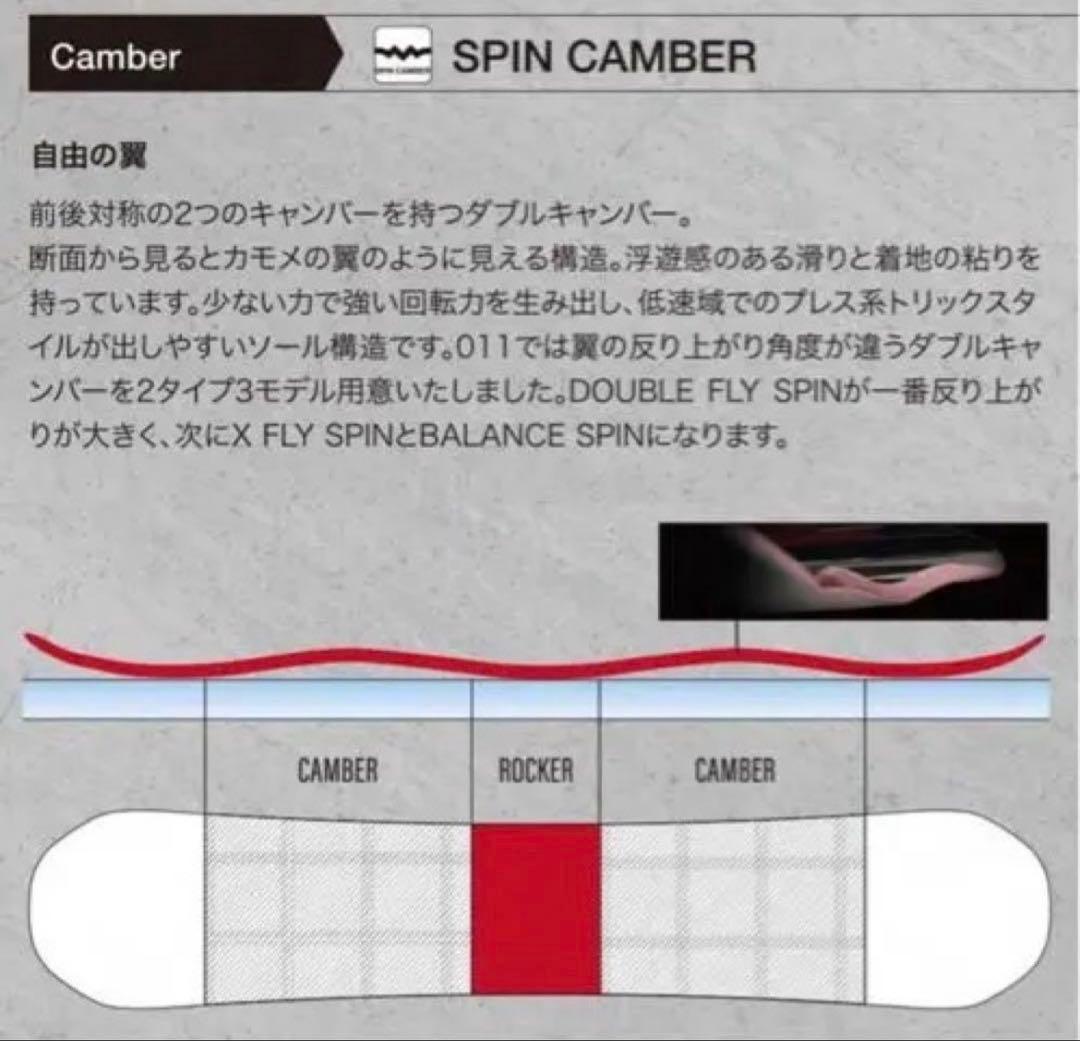 011artistic Xfly spin 149cm スノーボード グラトリ