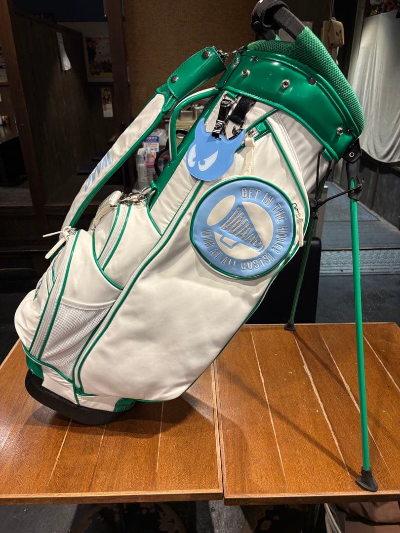 まる　希少　WAAC キャディバック　ホワイト/グリーン