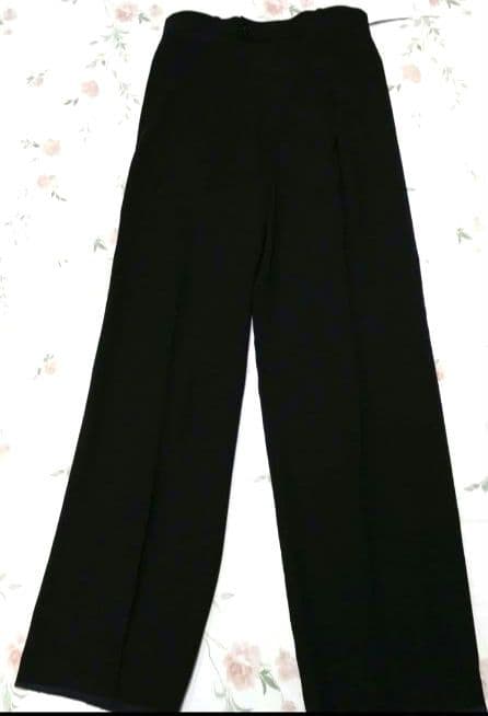 SALE☆チャコット　社交ダンス　W85 スラックス　黒 幅太目　ダンス衣装