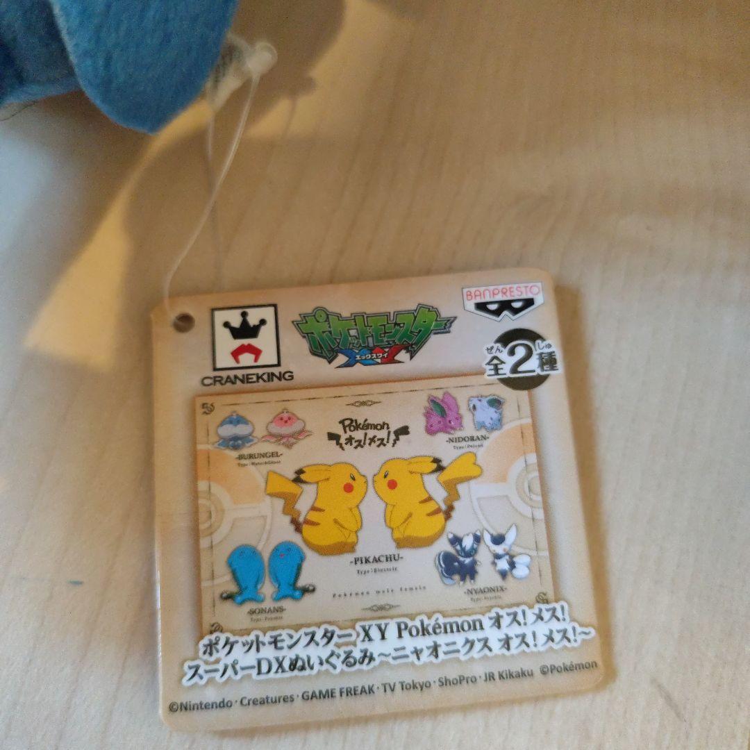 【タグ付き】ポケモン スーパーDX ぬいぐるみ ニャオニクス オス メス BIG