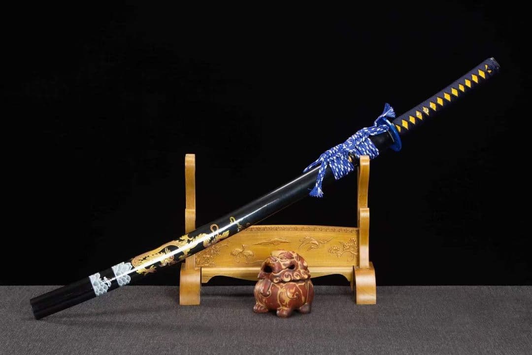 越前武士刀-高性能マンガン鋼（焼藍）武具　刀装具　日本刀　模造刀 居合刀