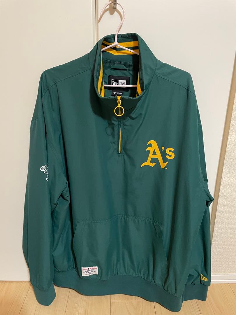 NEW ERA A's ハーフジップウェア XL