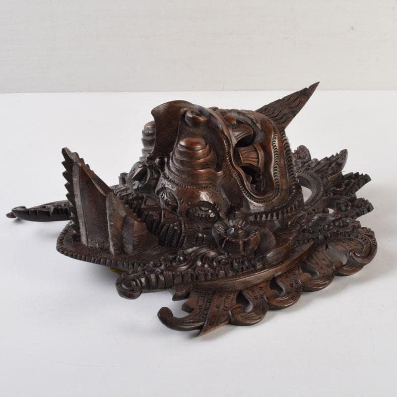 バリ島　インドネシア　木彫　ガルーダ　面　壁飾　置物　2点まとめて　N9064A