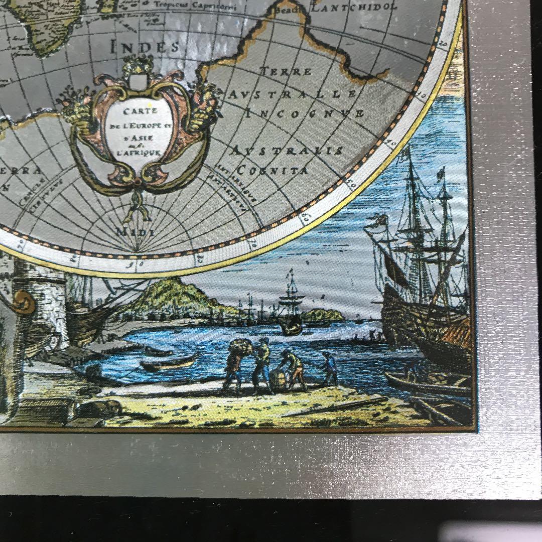 両半球世界地図　17世紀アンティーク地図