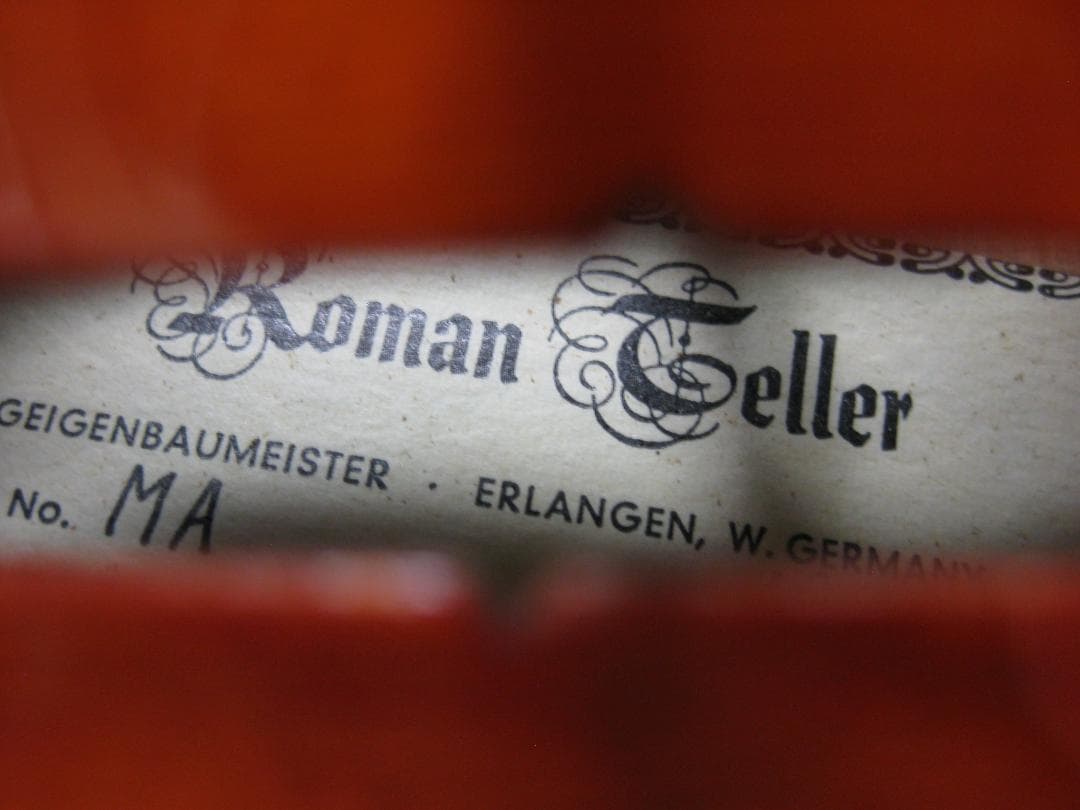 【上級ドイツ製１枚板】 Roman Teller No.MA バイオリン 4/4