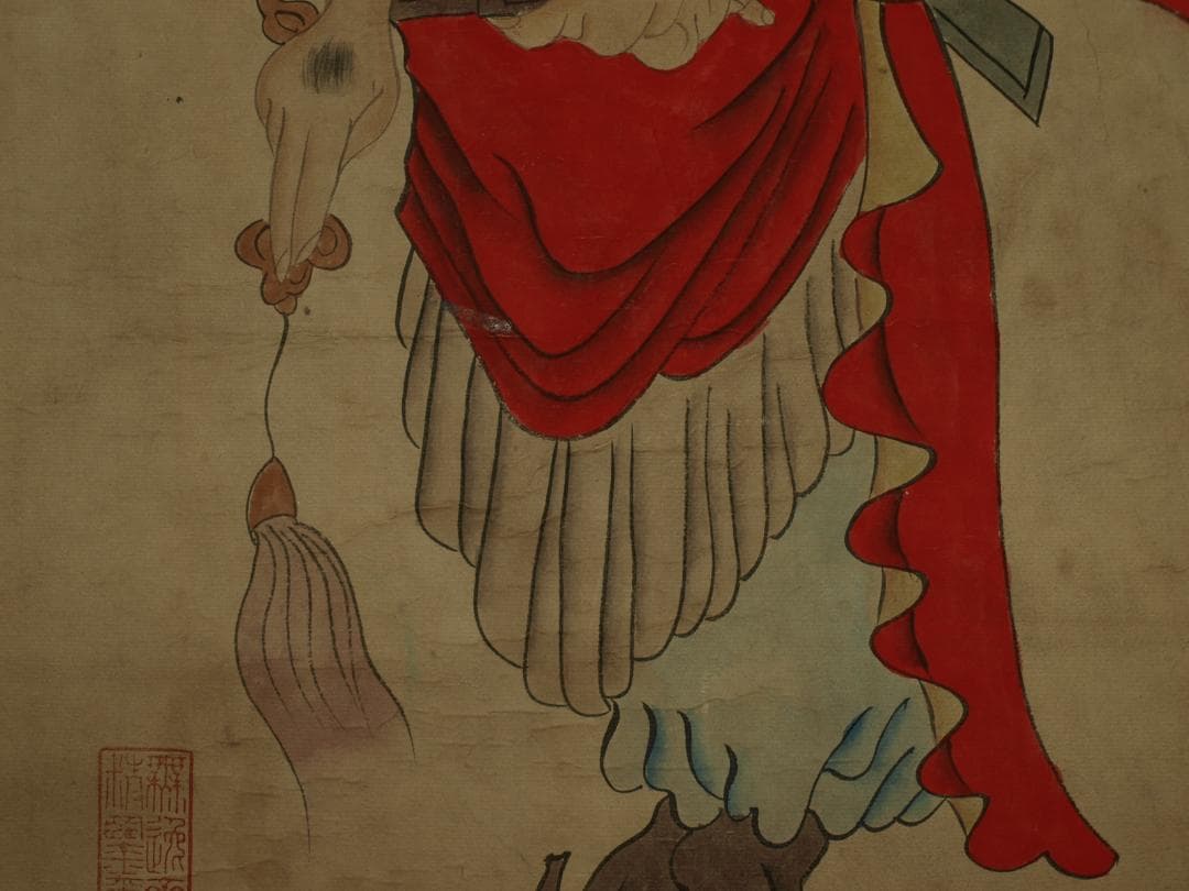 中国宋時代の掛軸　激安骨董品　肉筆保証　 米芾 BD336A12-1