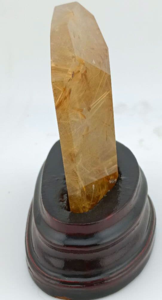 レア ゴールド タイチン ルチル 原石 クラスター 台座付き 高さ7.1cm