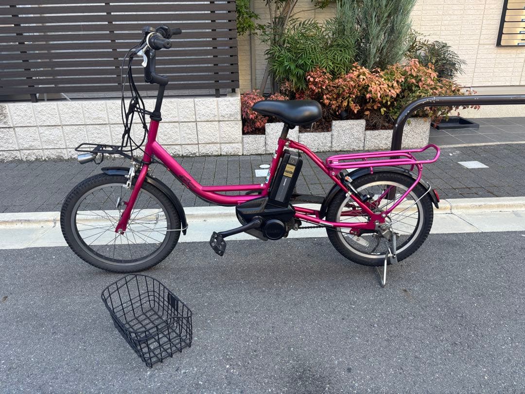 BRIDGESTONE 電動アシスト自転車 小軽自転車　前カゴあり
