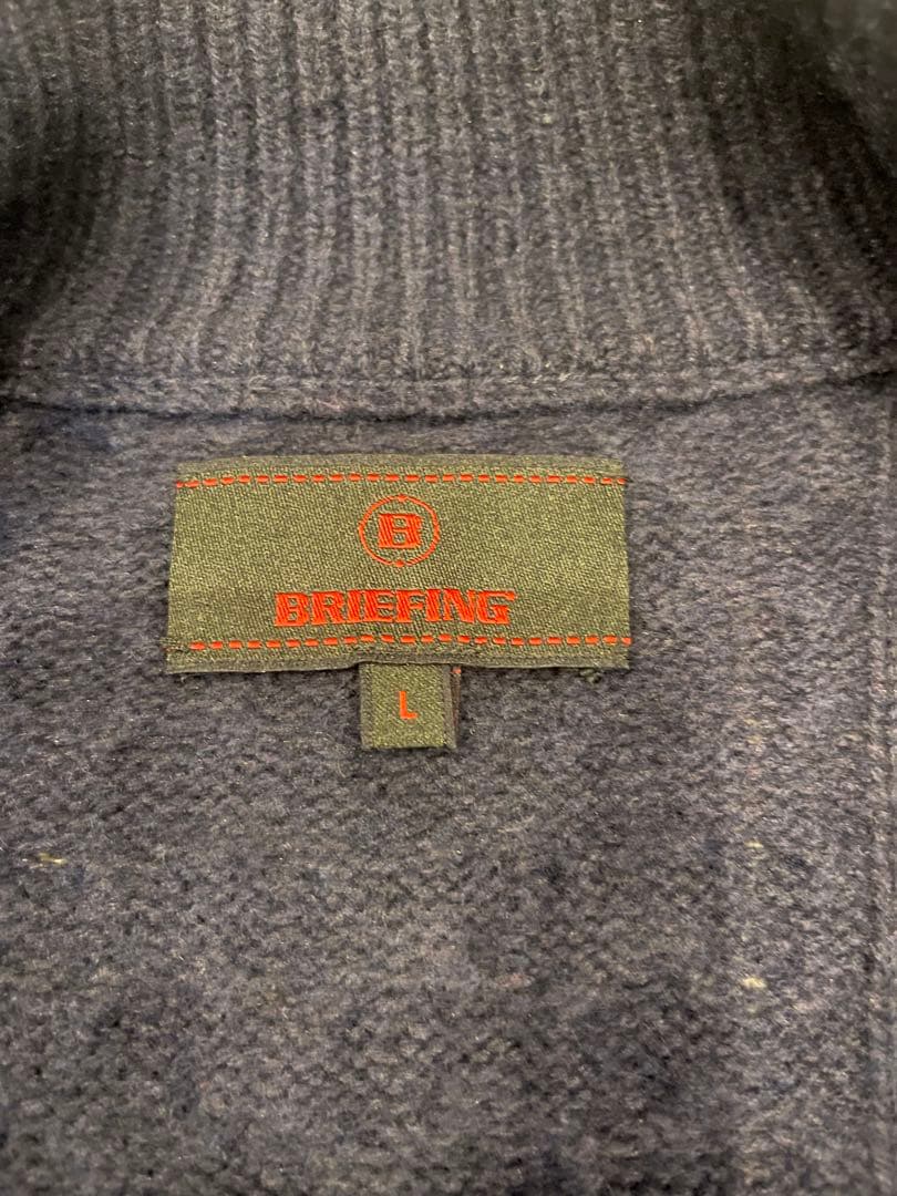 ブリーフィング　ニット✖️ナイロン　ネイビー　Ｌ