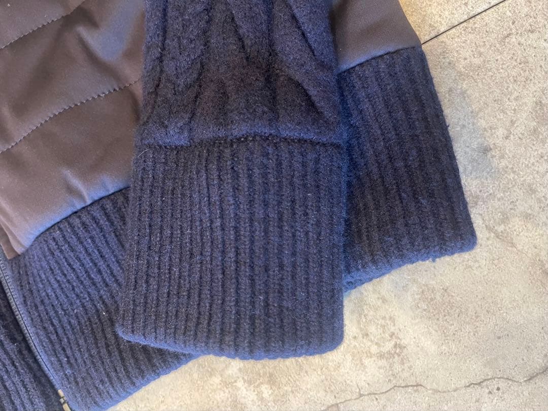 ブリーフィング　ニット✖️ナイロン　ネイビー　Ｌ