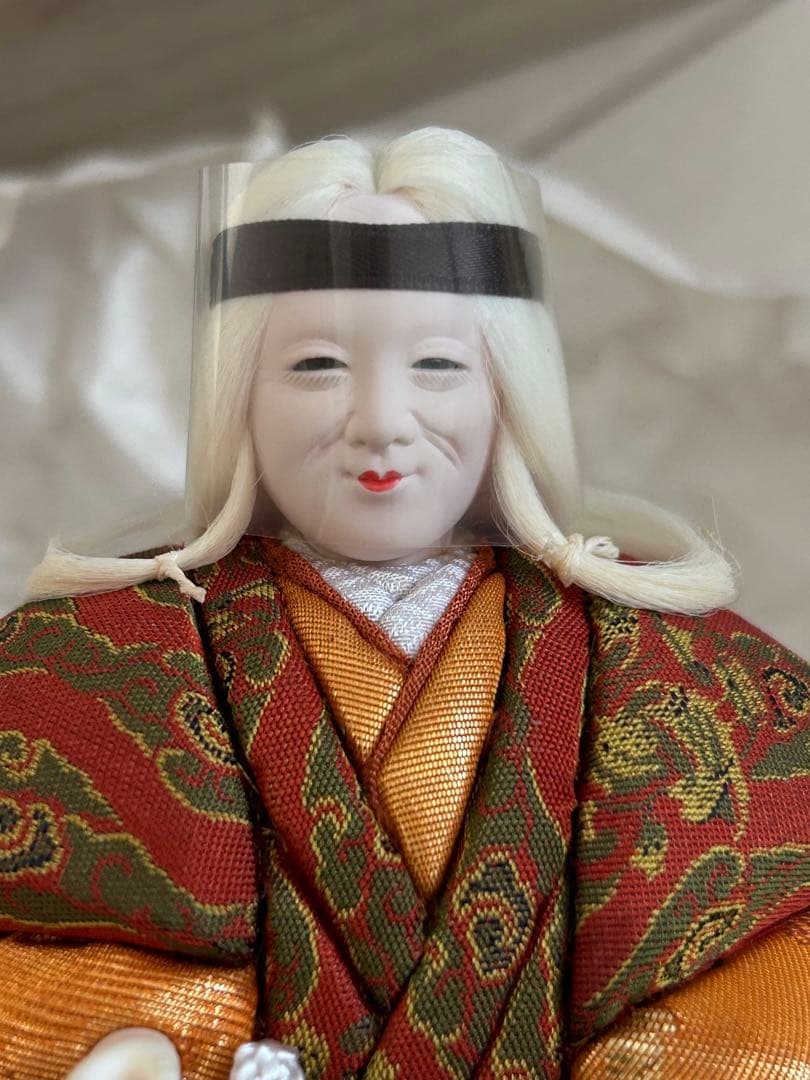 高級人形　伝統工芸品　芳俊作 共白髪 高砂人形