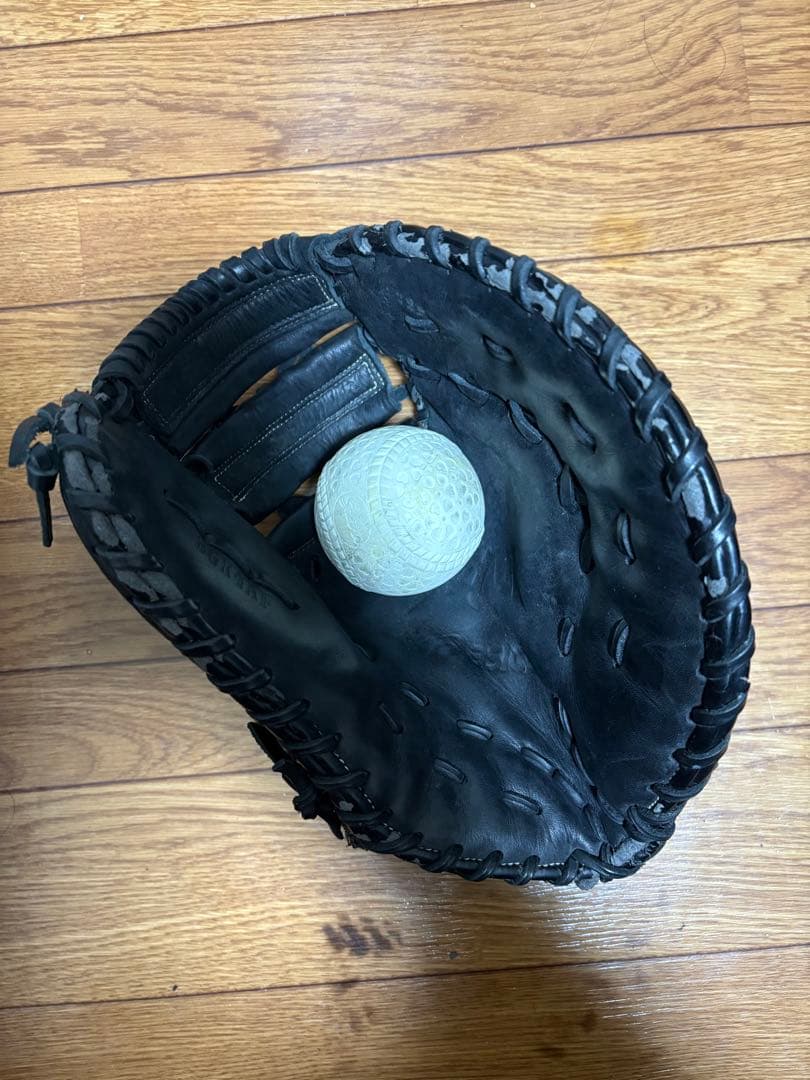asics 軟式グローブ 黒　ファーストミット