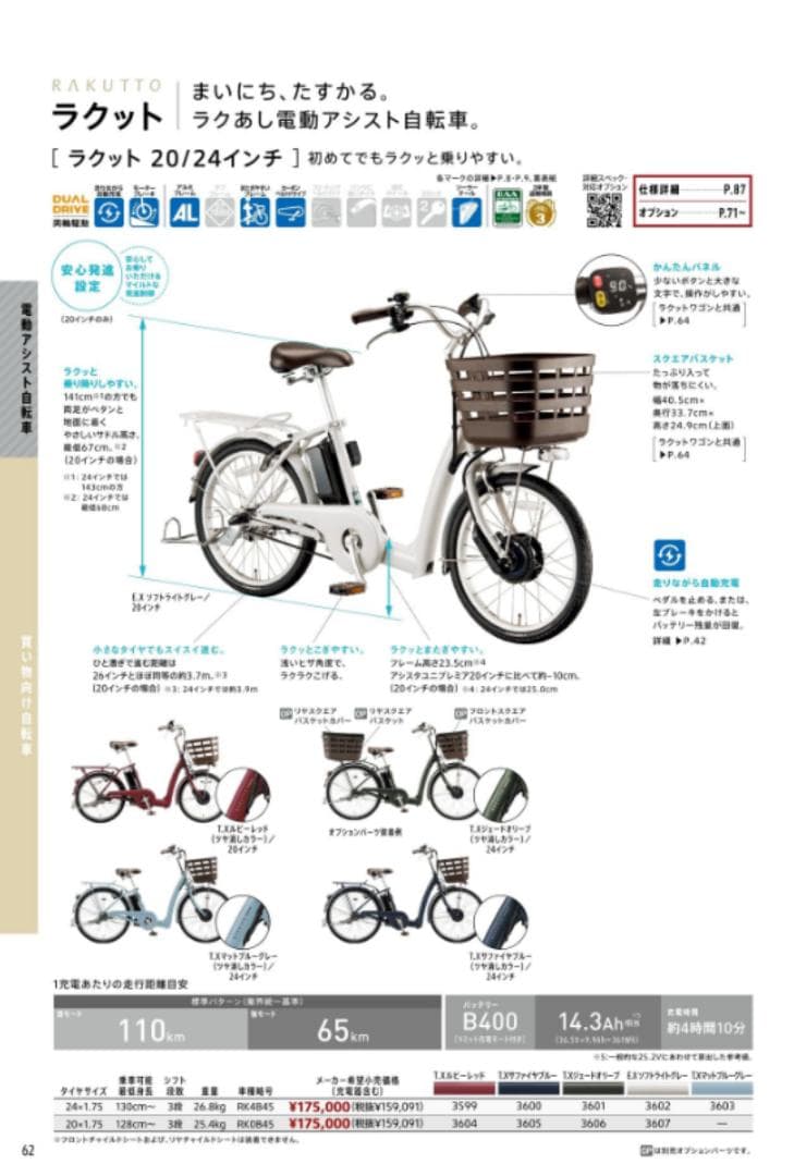 BRIDGESTONE ラクット RAKUTTO ルビー レッド 20インチ