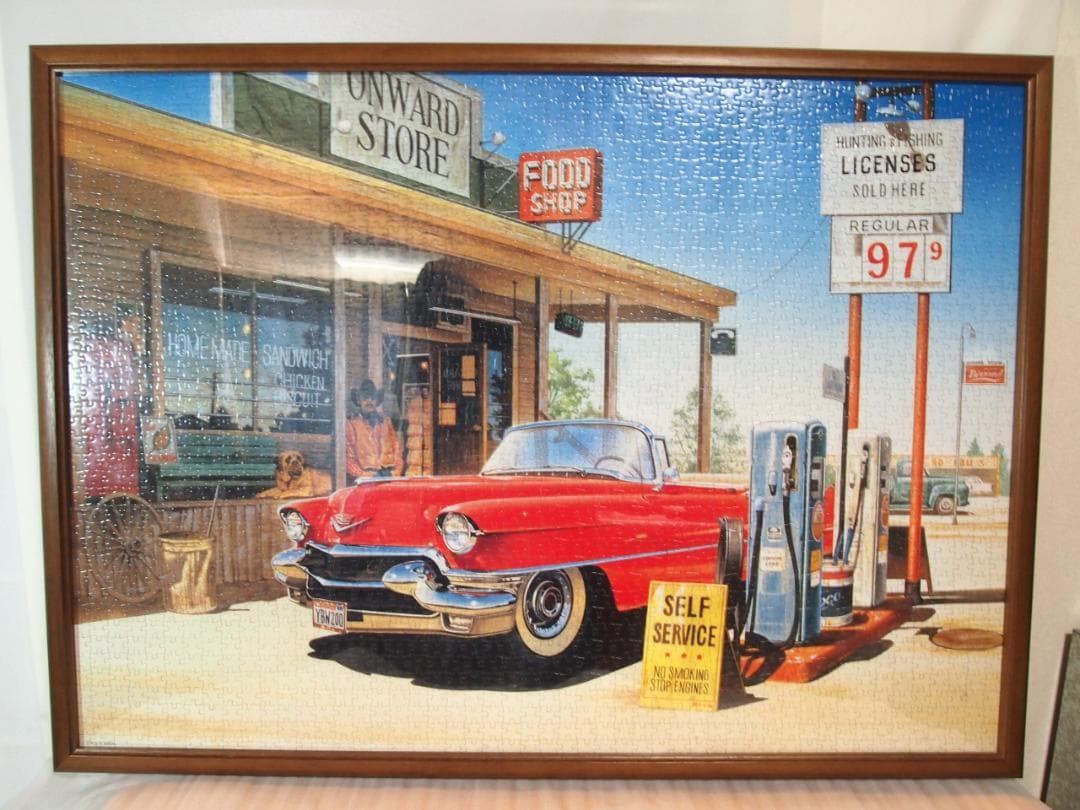 【美品】アメリカンカントリー ジグソーパズル 2000ピース ガソリンスタンド