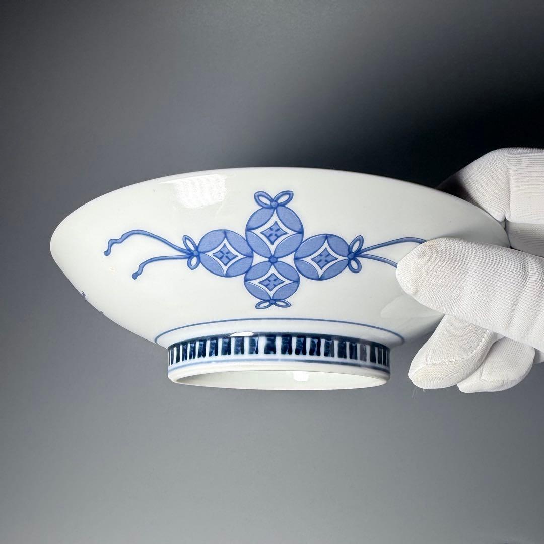 有田焼　鍋島様式　彩雲作　色鍋島栗文様高台皿　五枚揃い　共箱　直径17.5cm